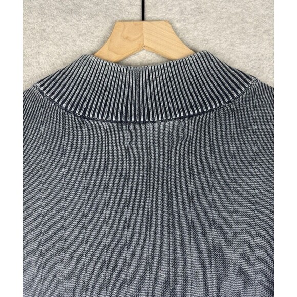 Cabelas Sweater Mens Large Blue Knit Henley 100% Cotton Washed‎ Out Cozy Preppy - Picture 8 of 12